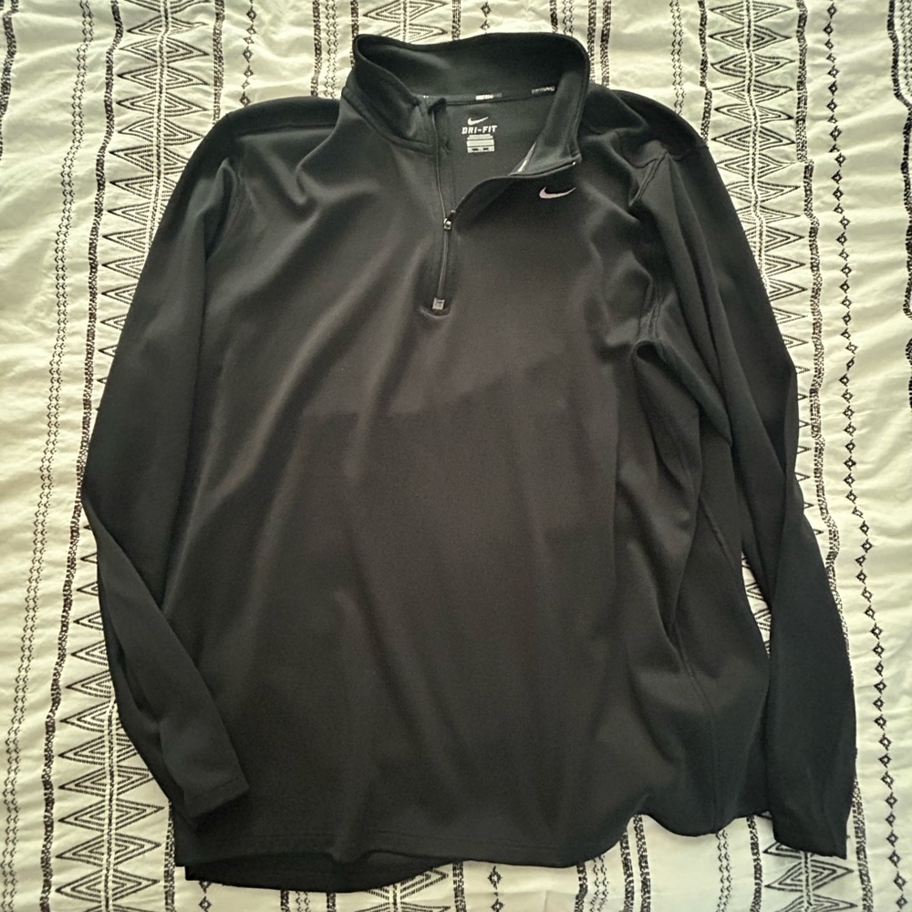 Nike Men's Black Quarter-Zip Jacket 2XL